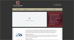 Desktop Screenshot of goldmanlawfirm.net